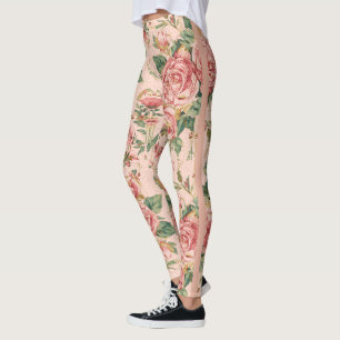 Leggings Saint-Valentin romantique avec de belles roses, ro