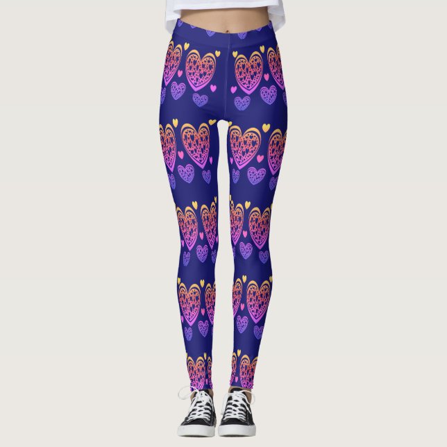 Leggings Saint-Valentin sucré /Compression (Devant)