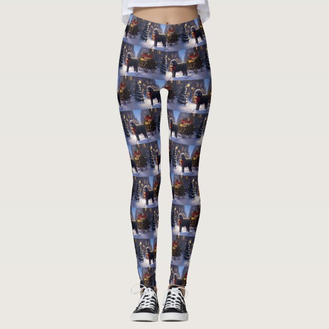 Leggings Saison des fêtes de Noël des canicules (Devant)