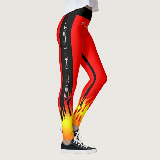Leggings Salle De Sport Fiery Fitness Aérobie Yoga Entraîne (Droite)