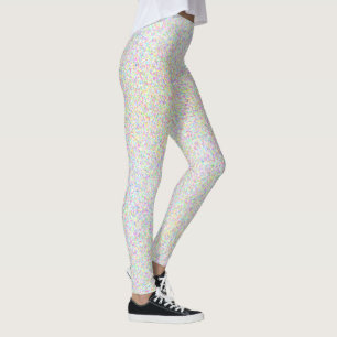 Leggings Saupoudrer de couleurs sur le blanc amusant