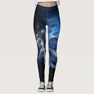 Leggings Saxophone de musique avec poulpe