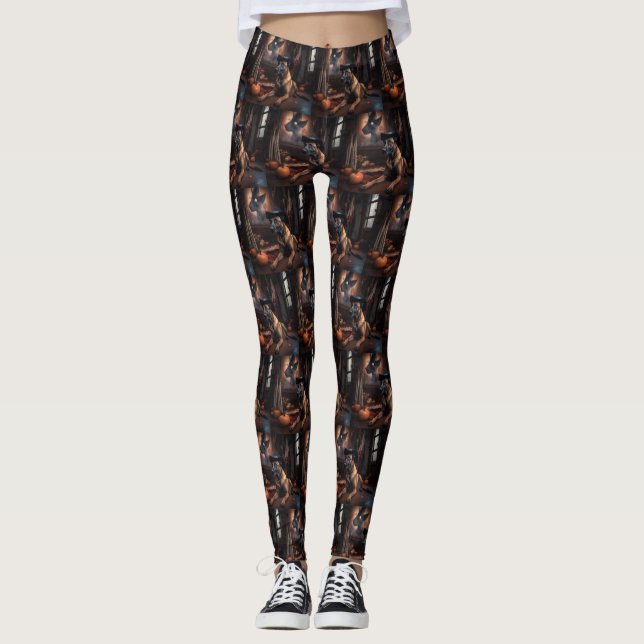 Leggings Scandale d'Halloween Citrouille (Devant)