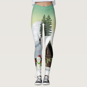 Leggings Scène des neiges de Noël