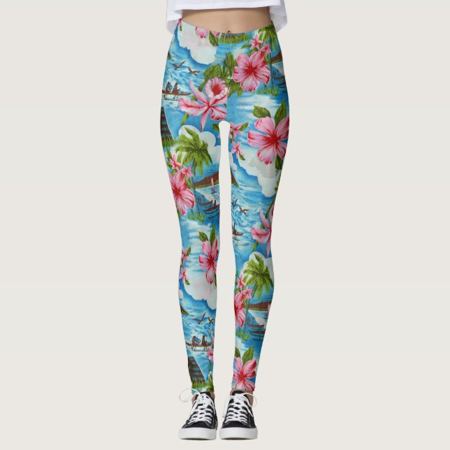 Leggings Scènes hawaïennes (Devant)