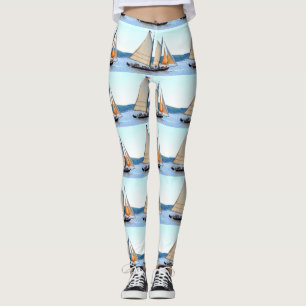 Leggings schooner blanc du Maine de voile