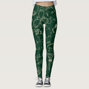 Leggings Science, chimie, motif de laboratoire vintage