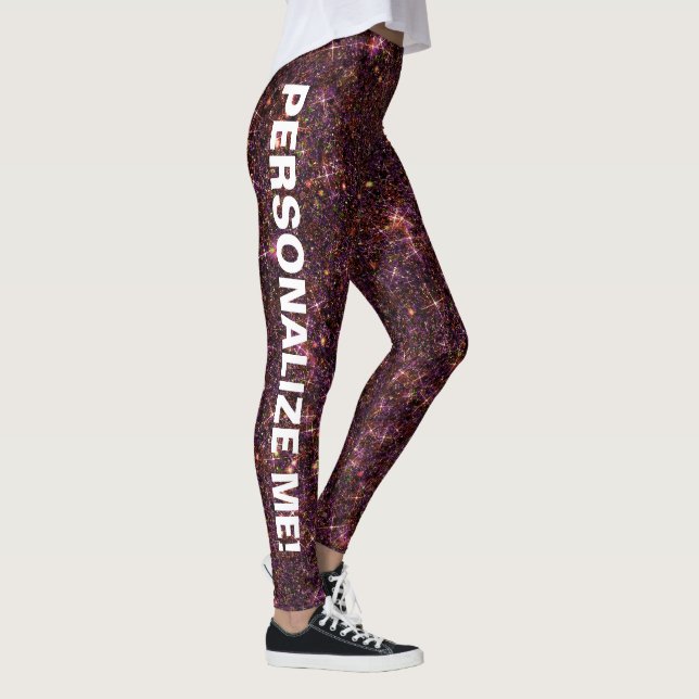 Leggings Scintillation Scion Red Purple Parties scintillant (Droite)