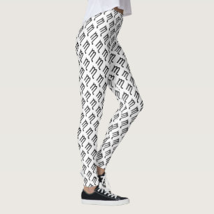 Leggings Scorpio Zodiac Symbole Standard par Kenneth Yoncic