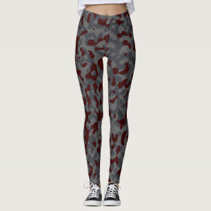 Leggings Scorpion gris, Thon, Rouge, Rose bulgare, Camo