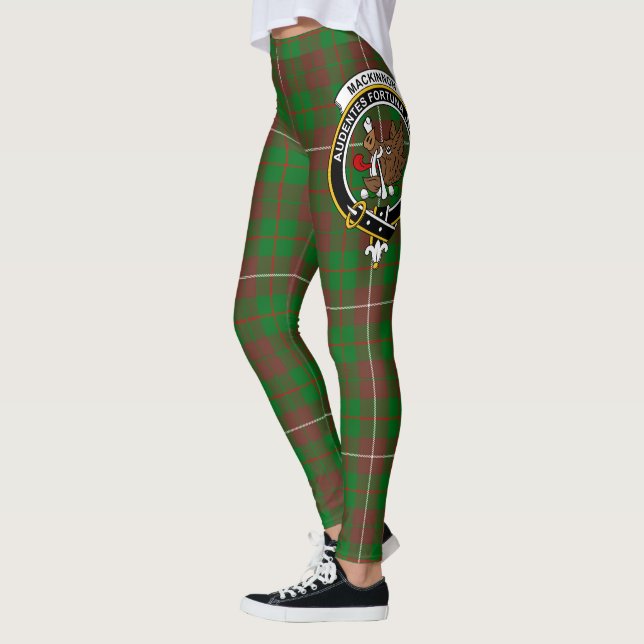 Leggings Scotstee Clan MacKinnon Chasse Crest moderne Tarta (Gauche)