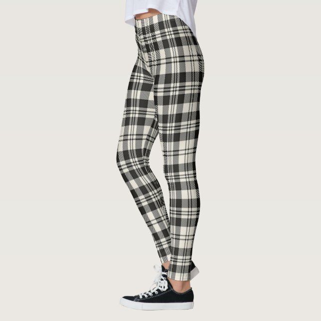 Leggings Scotstee Clan Scott Black White Ancient Tartan (Gauche)