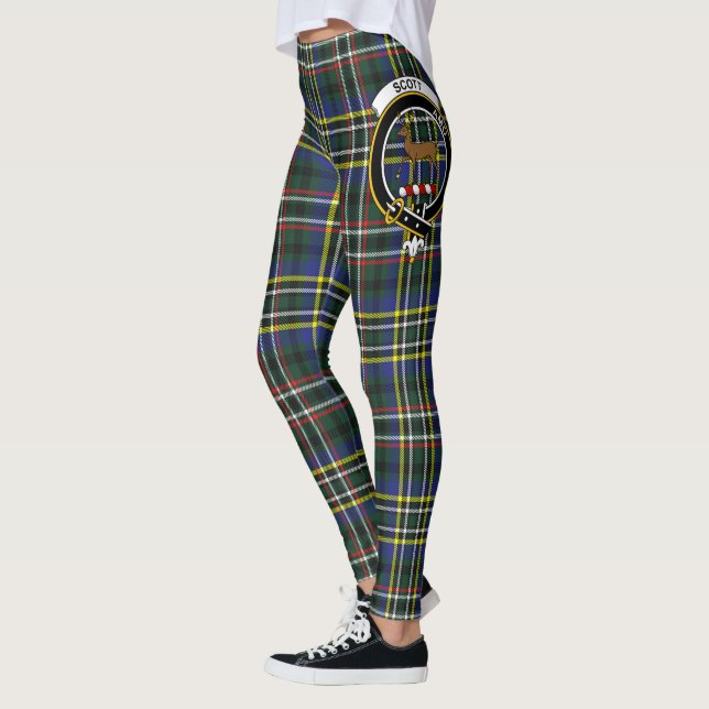 Leggings Scotstee Clan Scott Green Crest Tartan (Gauche)