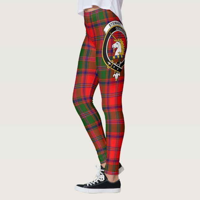 Leggings Scotstee Clan Stewart d'Appin Crest Tartan Women  (Gauche)