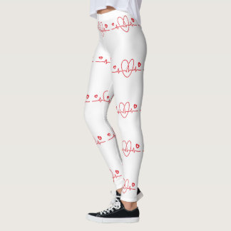 Leggings Scribbles Heartbeat