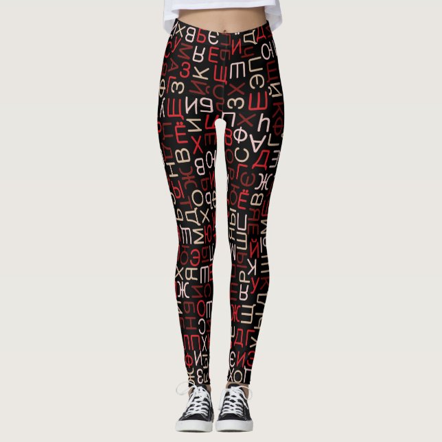 Leggings Script cyrillique russe (Devant)