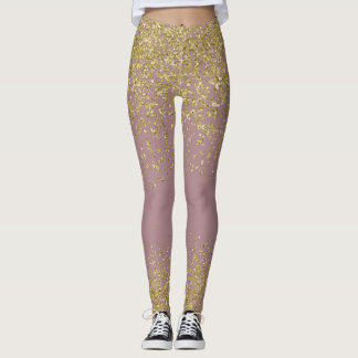 Leggings Se sont levées et les guêtres brillantes d'or
