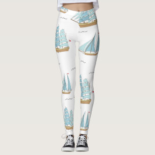 Leggings Seatime été Cute yachts avec voile