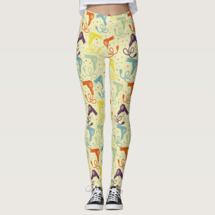 Leggings Sèche-cheveux de couleurs rétro à sèches-souff