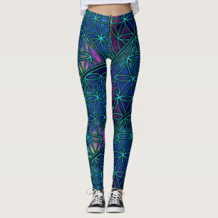 Leggings Semence fractale de la vie Fleur Géométrie sacrée 