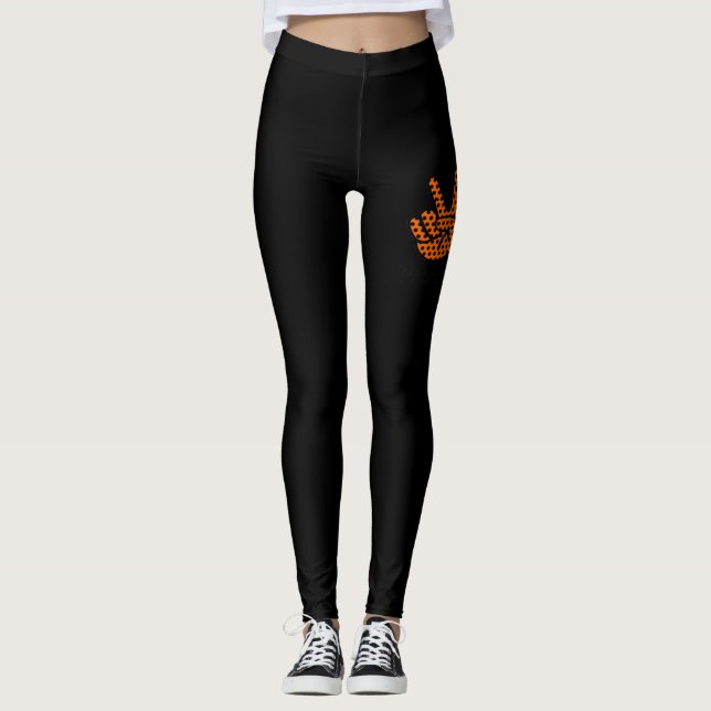Leggings Sensibilisation à la leucémie par l'amour de la pa (Devant)