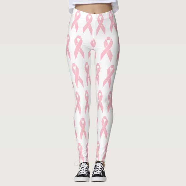 Leggings Sensibilisation au cancer du sein Motif de ruban r (Devant)
