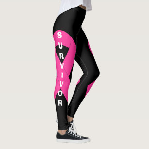 Leggings Sensibilisation au cancer du sein Survivant au rub