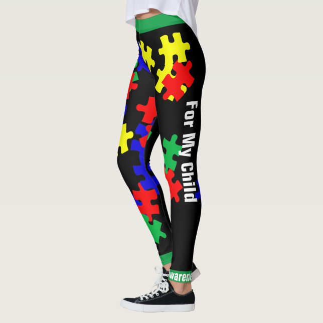 Leggings Sensibilisation sur l'autisme Pour Mon Enfant - Le (Gauche)
