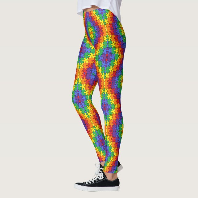 Leggings Sensibilisation sur l'autisme Puzzle par EelKat (Gauche)