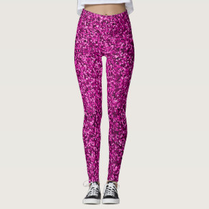Leggings Séquence rose-chaud