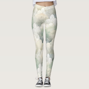 Leggings Sérénité Florale Verte
