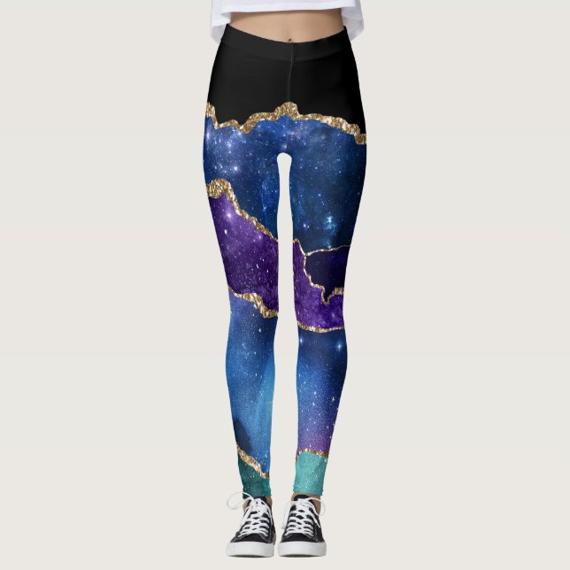 Leggings Série Galaxie Agate Design 13  (Devant)