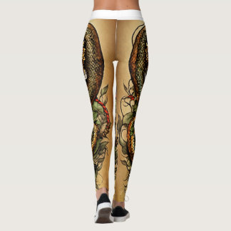 Leggings Serpent enroulé autour de la conception de tatouag