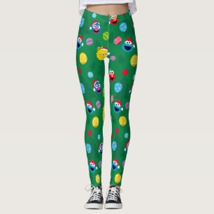 Leggings Sesame Street Christmas Tree Motif