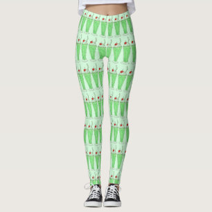 Leggings Shamrock Green Mint Shake Milkshake Aliments Legga