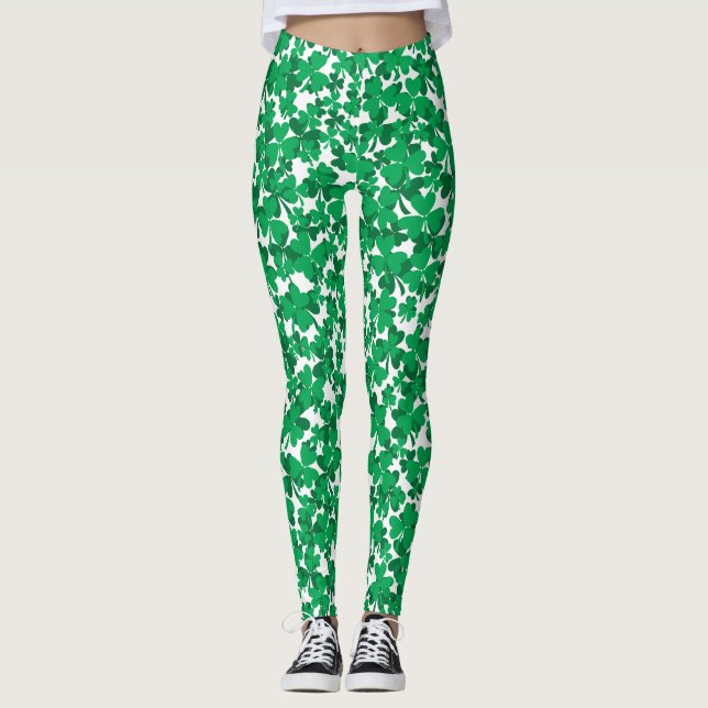Leggings Shamrock jour de la St Patrick (Devant)