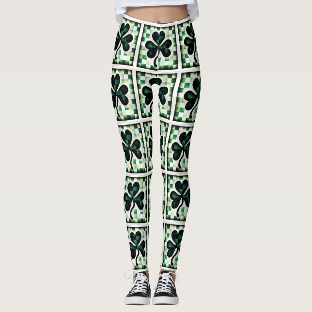 Leggings Shamrock Patchwork (Devant)