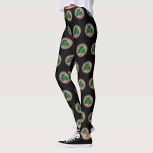 Leggings Shamrock rose sur les pattes celtiques