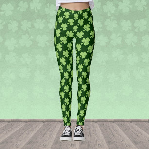 Leggings Shamrock vert Clover Pois St. Patrick's Day