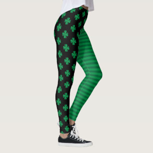 Leggings Shamrocks et tripes de la Saint-Patrick
