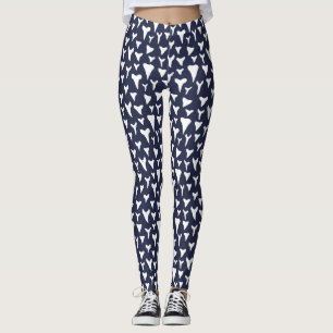 Leggings Shark Tooth Blue et White Surfer Girl