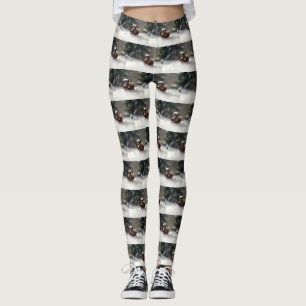 Leggings Shih Tzu hiver neige de Noël