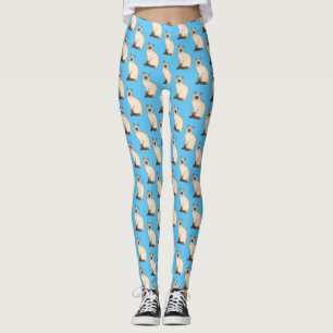 Leggings Siamese cat cartoon