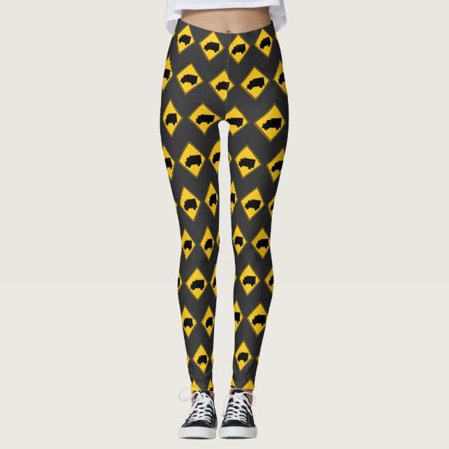 Leggings Signal d'avertissement de camion routier (Devant)