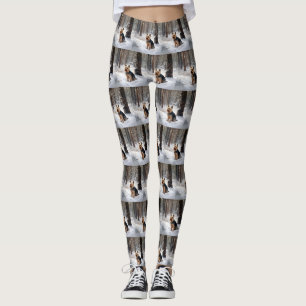 Leggings Silencieux Terrier Laisser Il Neige Noël