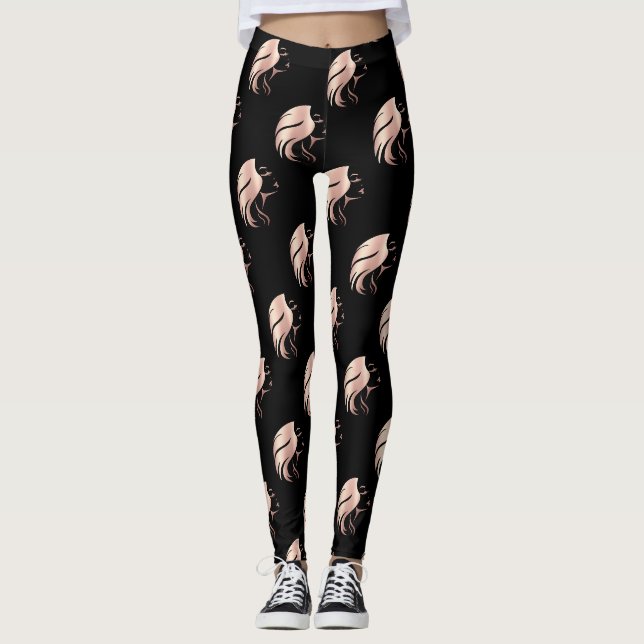 Leggings Silhouette cool face fille (Devant)