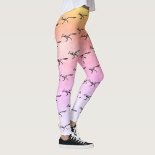 Leggings Silhouette de Grand Géocoucou Tribal au Lever du S