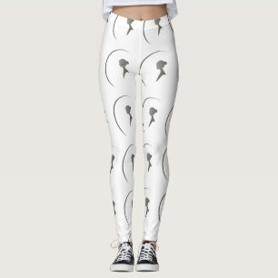 Leggings Silhouette Féminine Élégante Art Minimaliste Crois