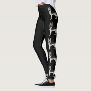 Leggings Silver Sable Allemand Berger mignon Chiens de dess