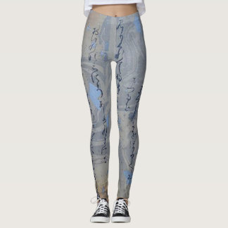Leggings Silvery Art Calligraphie